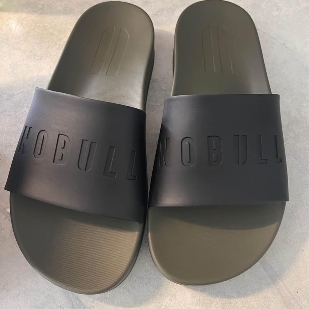 NOBULL Men's Olive and Black Slide Sandals